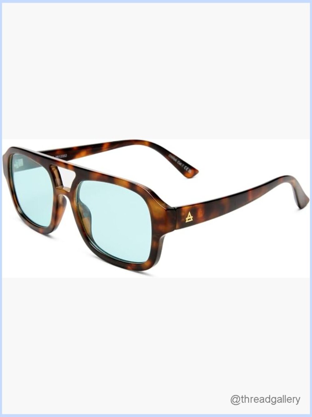 Aviator Sunglasses with Frame, Scratch-Resistant Polycarbonate Lenses